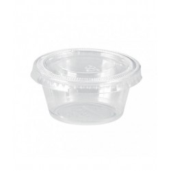 Pot plastique pour sauce + couvercle