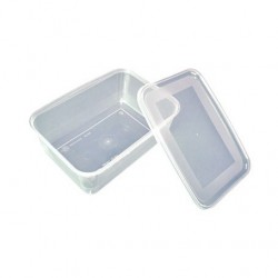 Barquette rectangulaire transparente KNAUF premium + Couvercle PP