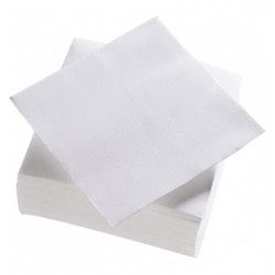 Serviette blanche double point