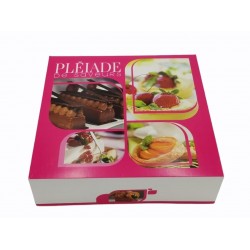 Boîte pâtissière carrée imprimé (hauteur 8cm)