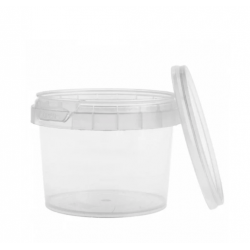 Pot rond plastique PP fermeture à dent