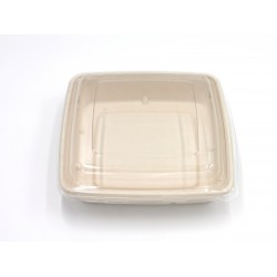 Barquette pulpe carré 1000ml + couvercle PET